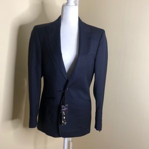 MEN’S BACHRACH SLIM FIT NAVY WOOL BLAZER SIZE 36